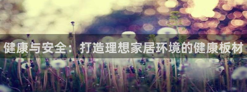沐鸣2登陆测速：健康与安全：打造理想家居环境的健康板材