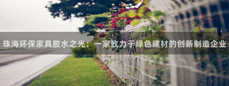 沐鸣2平台网页版：珠海环保家具胶水之光：一家致力于绿色建材的